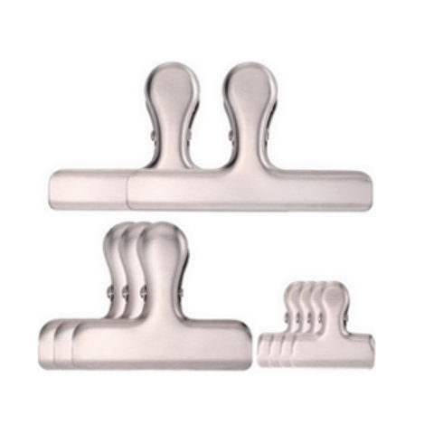 Chips Bag Clip - Heavy Duty Rounded Edges Food Bag Clip, Set of 9 Stainless Steel Chips Clip UDQYQ 3 Size