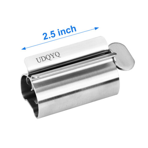 Toothpaste Squeezer - Metal Tube Squeezer Stainless Steel Tube Wringer UDQYQ Toothpaste seat Holder Stand (3 Pack)
