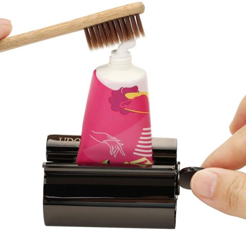 Toothpaste Squeezer - Metal Tube Squeezer Stainless Steel Tube Wringer UDQYQ Toothpaste seat Holder Stand (2 Pack)