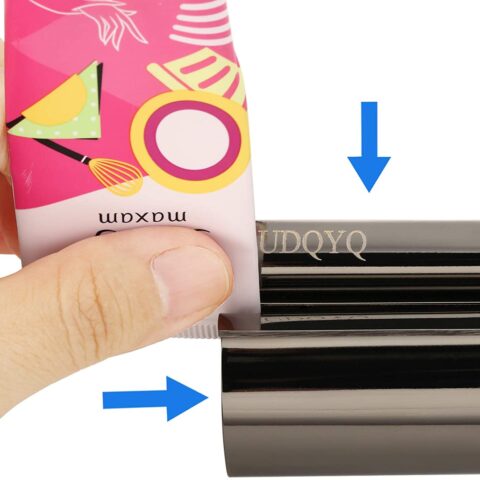 Toothpaste Squeezer - Metal Tube Squeezer Stainless Steel Tube Wringer UDQYQ Toothpaste seat Holder Stand (2 Pack)