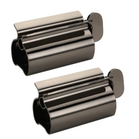 Toothpaste Squeezer - Metal Tube Squeezer Stainless Steel Tube Wringer UDQYQ Toothpaste seat Holder Stand (2 Pack)