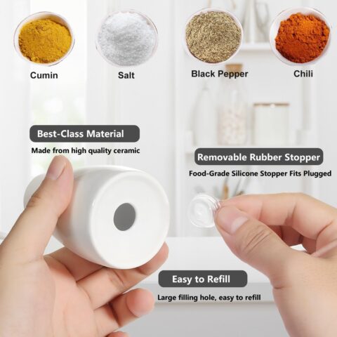 Ceramic Salt and Pepper Shaker Set